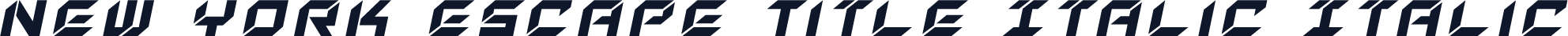 New York Escape Title Italic Italic