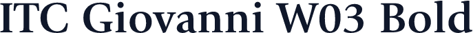 ITC Giovanni W03 Bold