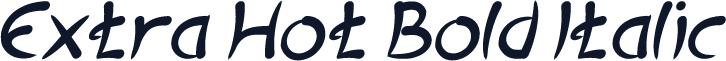 Extra Hot Bold Italic
