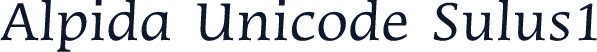 Alpida Unicode Sulus1