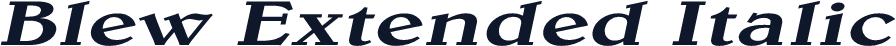 Blew Extended Italic