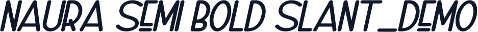 Naura Semi Bold Slant_DEMO