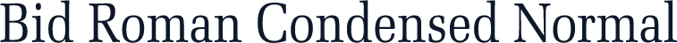 Bid Roman Condensed Normal