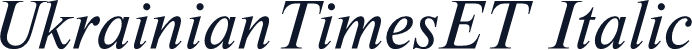 UkrainianTimesET Italic