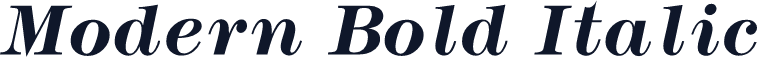 Modern Bold Italic