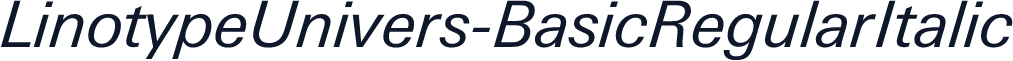 LinotypeUnivers-BasicRegularItalic
