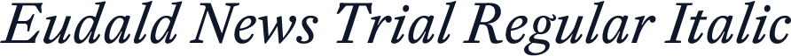 Eudald News Trial Regular Italic