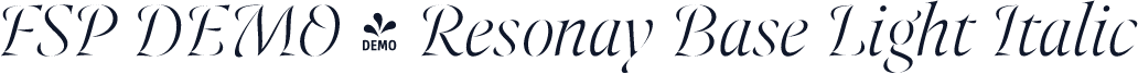 FSP DEMO - Resonay Base Light Italic