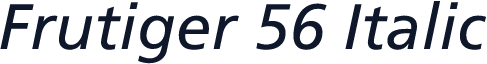 Frutiger 56 Italic
