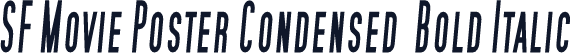 SF Movie Poster Condensed  Bold Italic