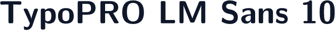 TypoPRO LM Sans 10
