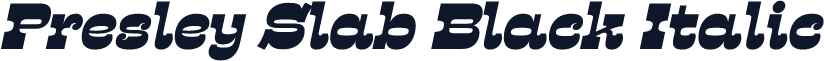 Presley Slab Black Italic