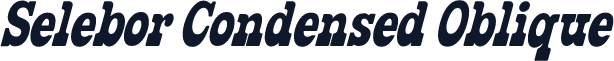 Selebor Condensed Oblique