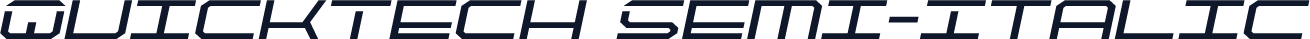 QuickTech Semi-Italic