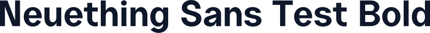 Neuething Sans Test Bold