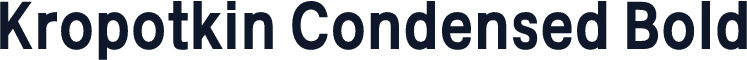 Kropotkin Condensed Bold