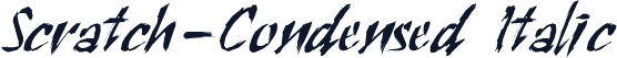 Scratch-Condensed Italic
