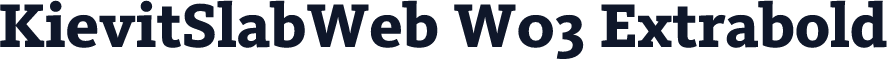 KievitSlabWeb W03 Extrabold