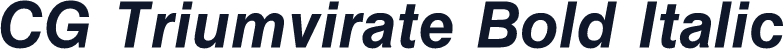 CG Triumvirate Bold Italic