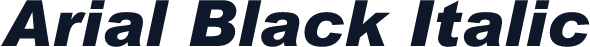 Arial Black Italic