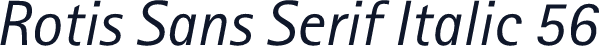 Rotis Sans Serif Italic 56