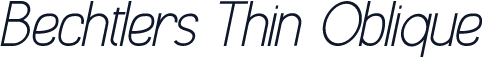 Bechtlers Thin Oblique