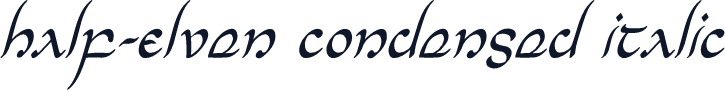 Half-Elven Condensed Italic