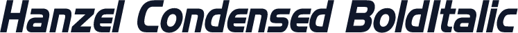 Hanzel Condensed BoldItalic