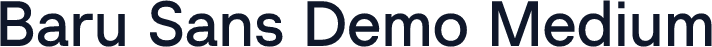 Baru Sans Demo Medium