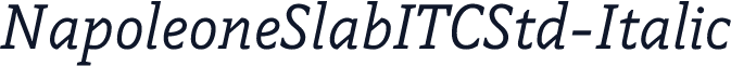 NapoleoneSlabITCStd-Italic