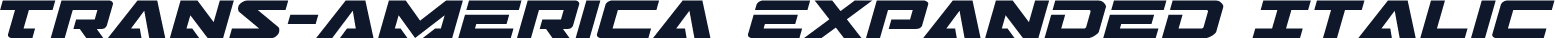 Trans-America Expanded Italic