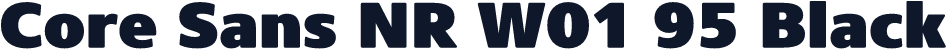 Core Sans NR W01 95 Black