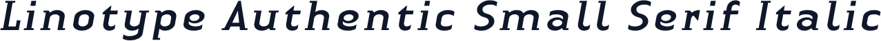 Linotype Authentic Small Serif Italic