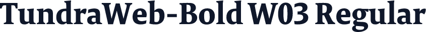 TundraWeb-Bold W03 Regular