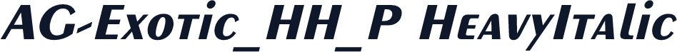 AG-Exotic_HH_P HeavyItalic