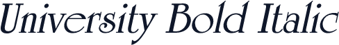 University Bold Italic