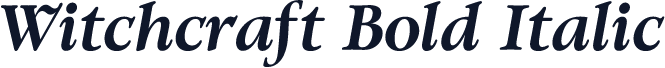 Witchcraft Bold Italic