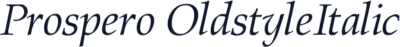 Prospero OldstyleItalic