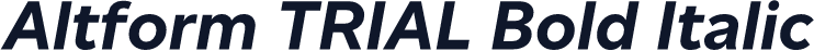 Altform TRIAL Bold Italic