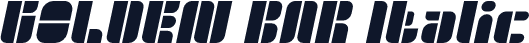 GOLDEN BAR Italic