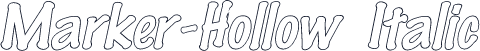 Marker-Hollow Italic