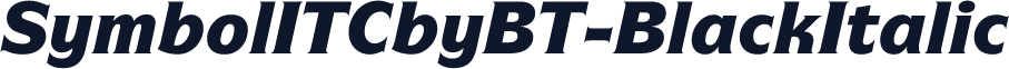 SymbolITCbyBT-BlackItalic