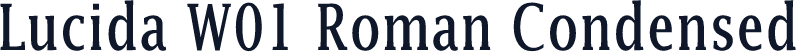 Lucida W01 Roman Condensed