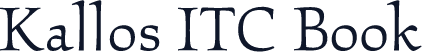 Kallos ITC Book