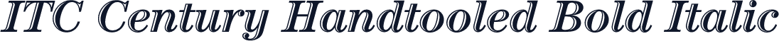 ITC Century Handtooled Bold Italic