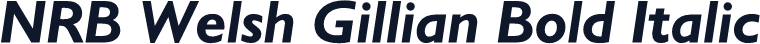 NRB Welsh Gillian Bold Italic