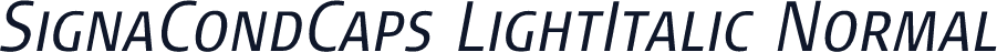 SignaCondCaps LightItalic Normal