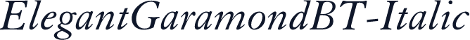 ElegantGaramondBT-Italic