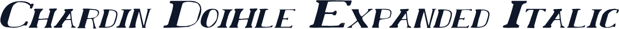 Chardin Doihle Expanded Italic