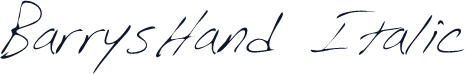 BarrysHand Italic